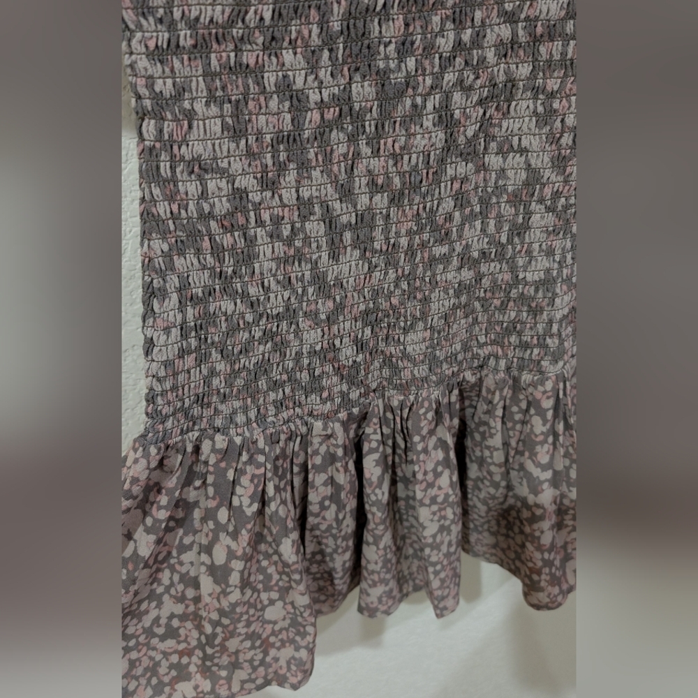 NWOT French Connection Erika Smocked Dropped Waist Mini Dress - Picture 6 of 10
